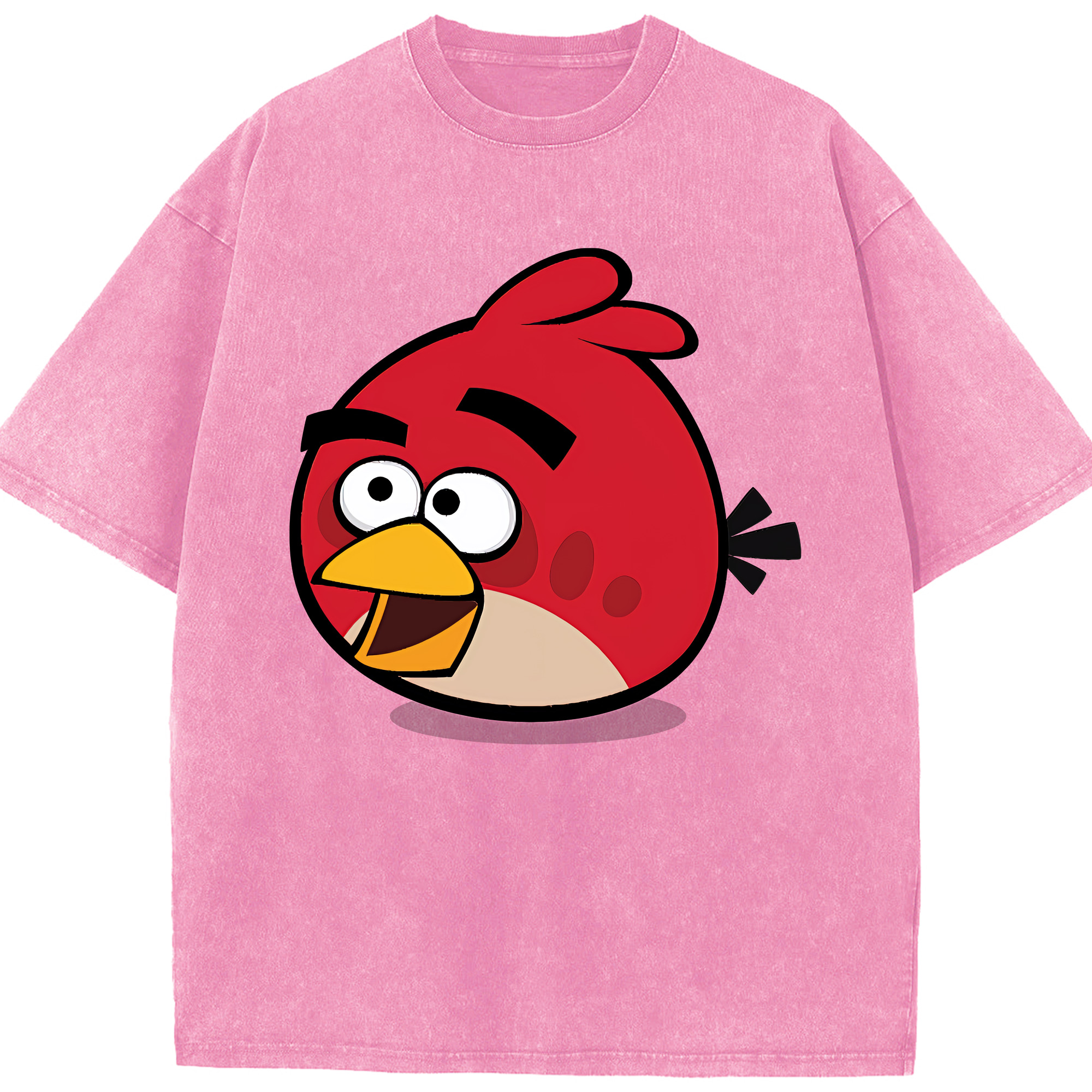 （画像用） Angry Birds アングリーバード 綿100% ヴィンテージ風 半袖Tシャツ（フロントプリント）